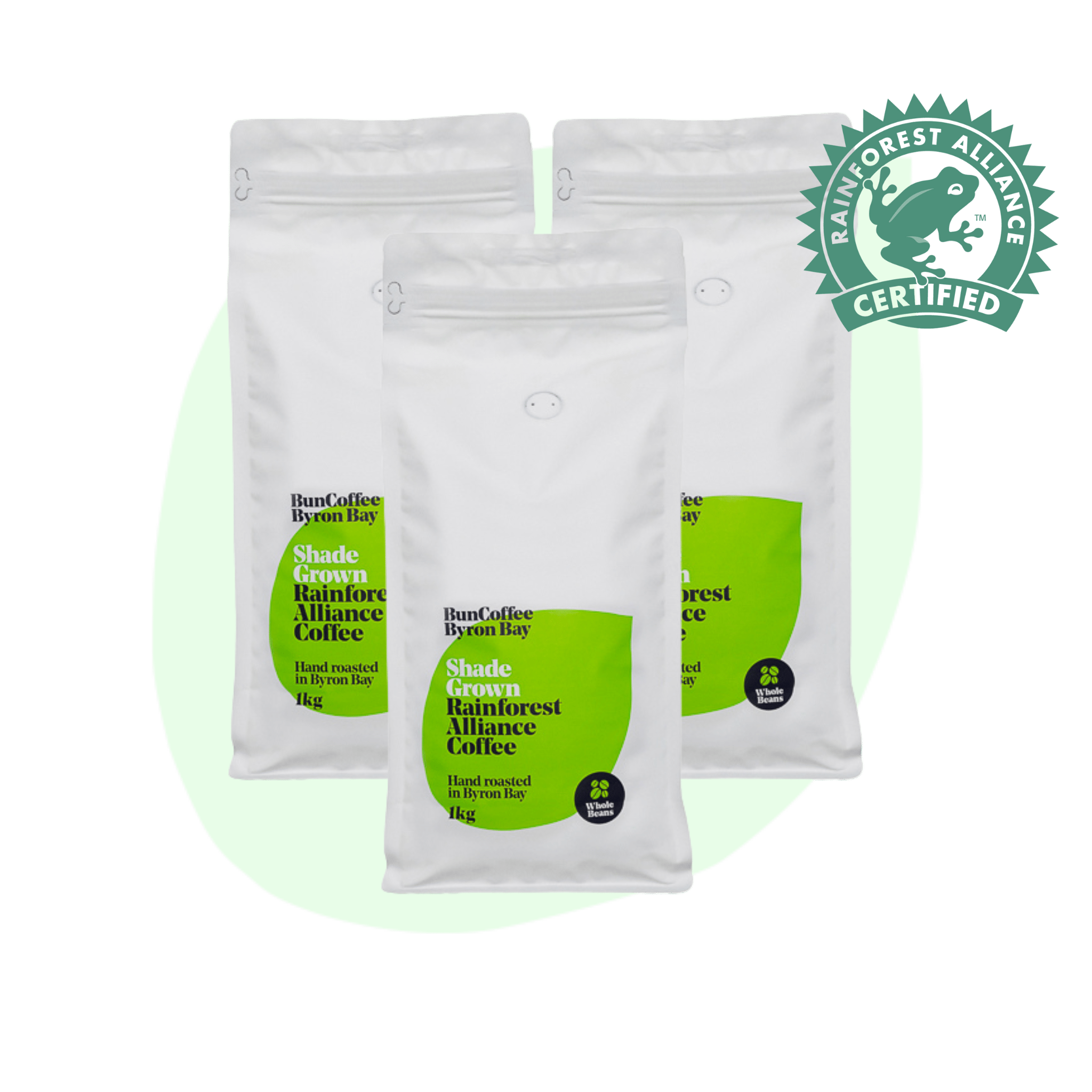 100% Shade Grown Rainforest Coffee