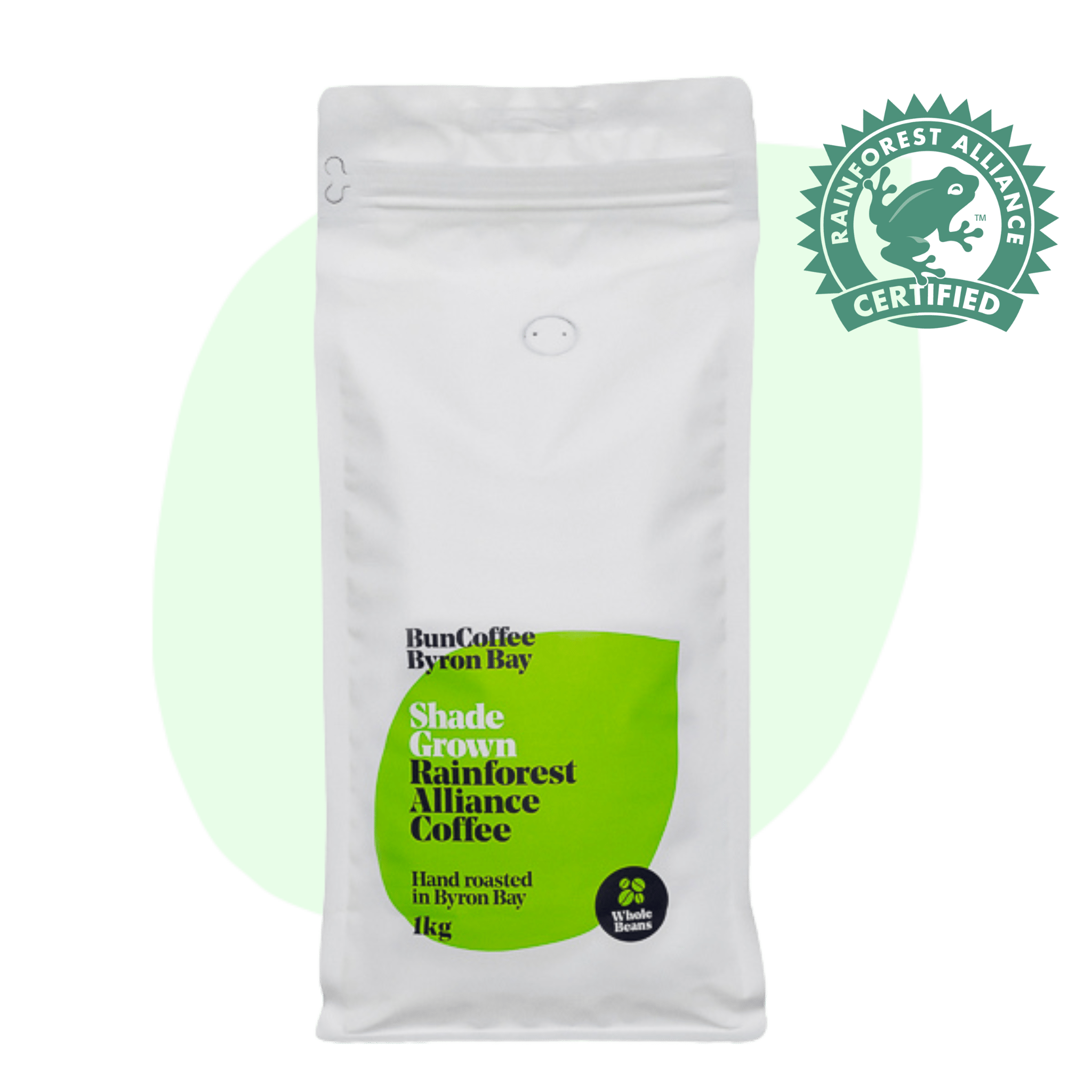 100% Shade Grown Rainforest Coffee
