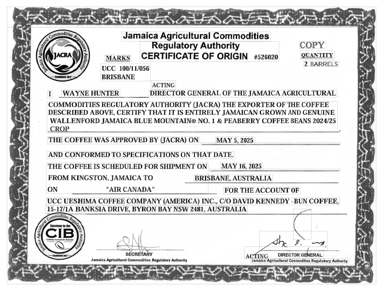 Jamaican Blue Mountain Peaberry - Wallenford