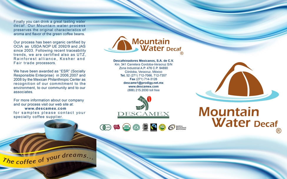 Mexican Mountain Water Decaffeinated - Organic