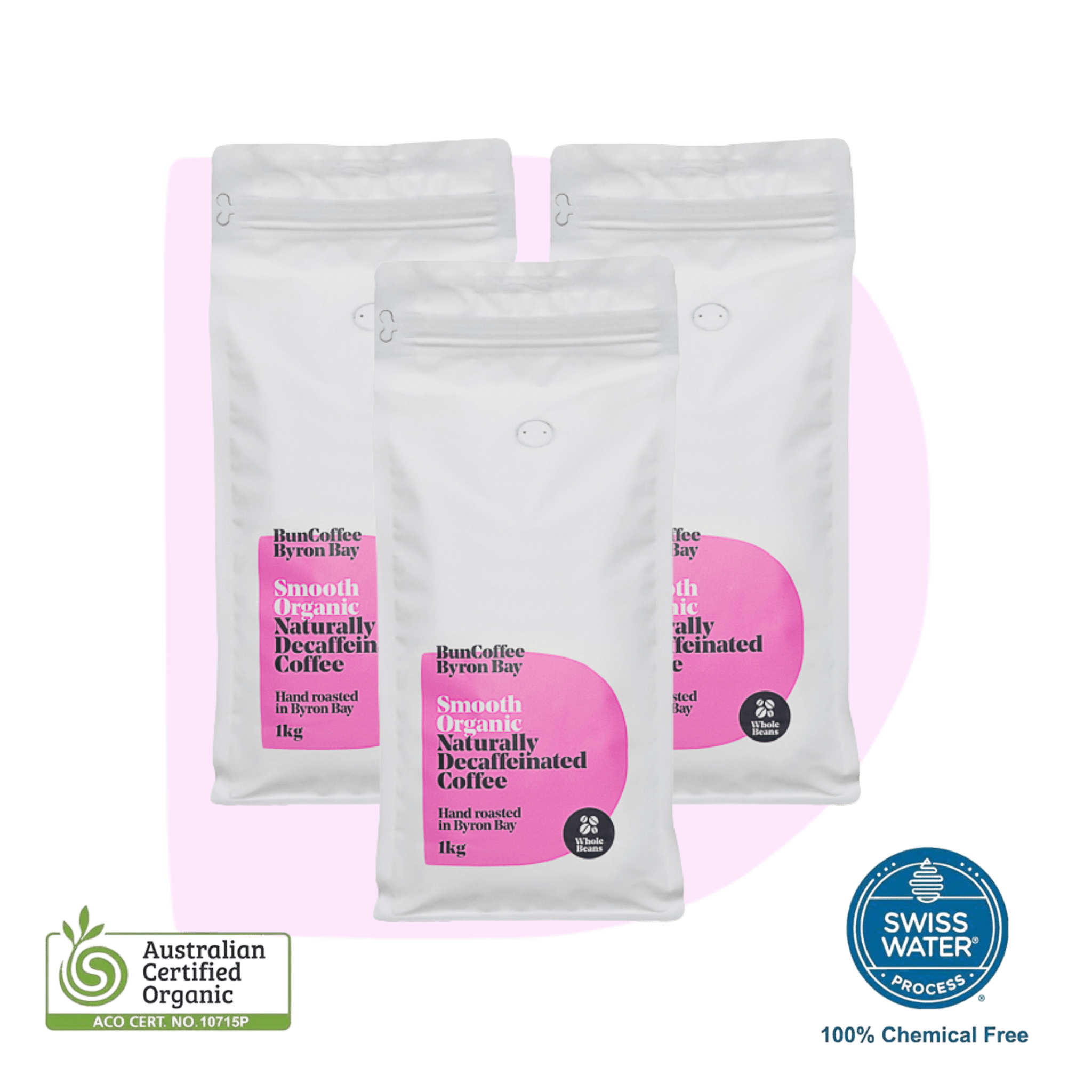 Smooth Organic Naturally Decaffeinated Coffee